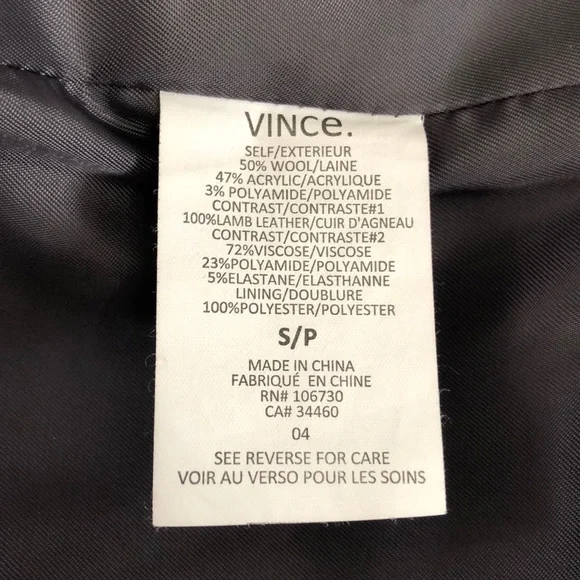 Vince Tweed and Leather jacket - Picture 12 of 13